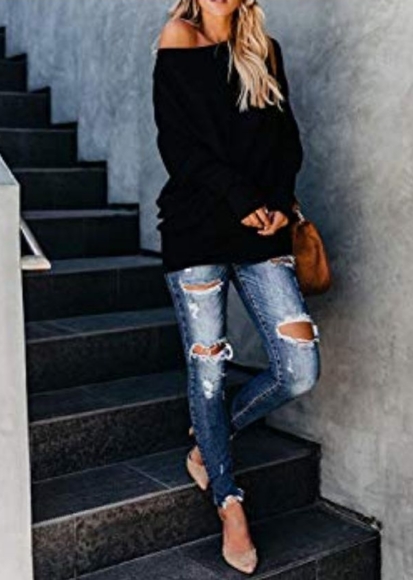 Cozy Off Shoulder Knit Top - Picture 3 of 5